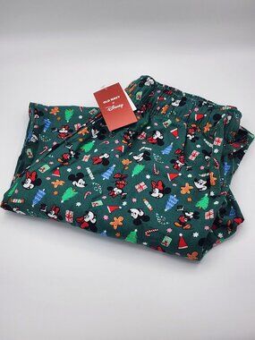 Old Navy x Disney Mickey & Minnie Holiday Mens S Flannel Christmas Pajama Pants